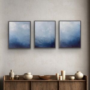 Series of three acrylic paintings